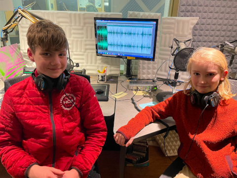 Outgoing KUAC Kids Club voice Logan Imus and incoming voice Theo Perreault met up for a chat at the KUAC studio last month.